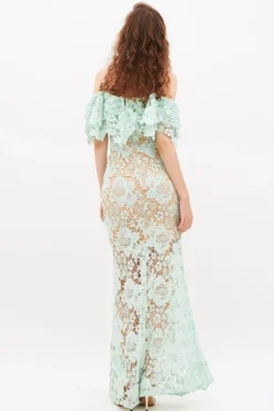 Abito in pizzo menta