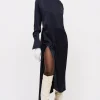 Abito in seta blu