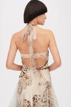 Abito in seta fantasia animalier
