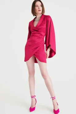 Abito kimono fucsia