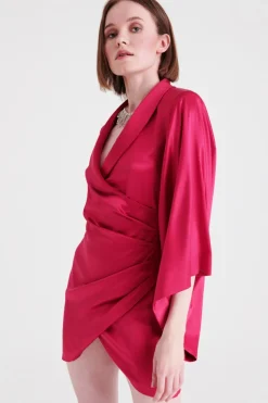Abito kimono fucsia