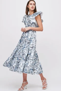 Abito longuette fiori