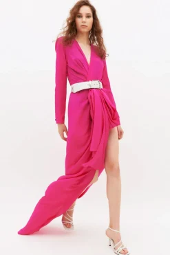 Abito lungo fucsia