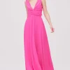 Abito lungo fucsia