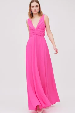 Abito lungo fucsia