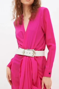 Abito lungo fucsia