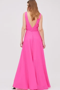 Abito lungo fucsia