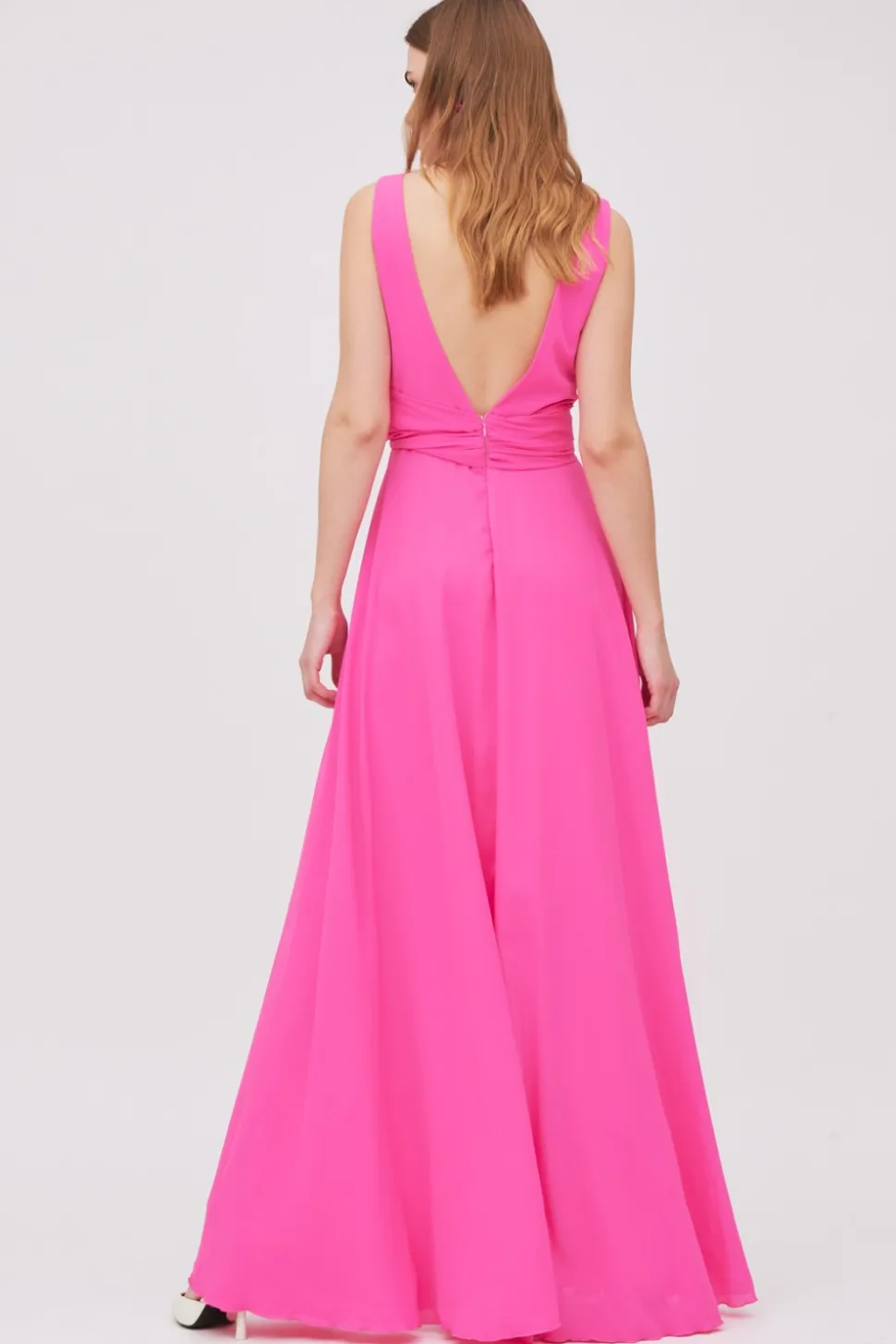 Abito lungo fucsia