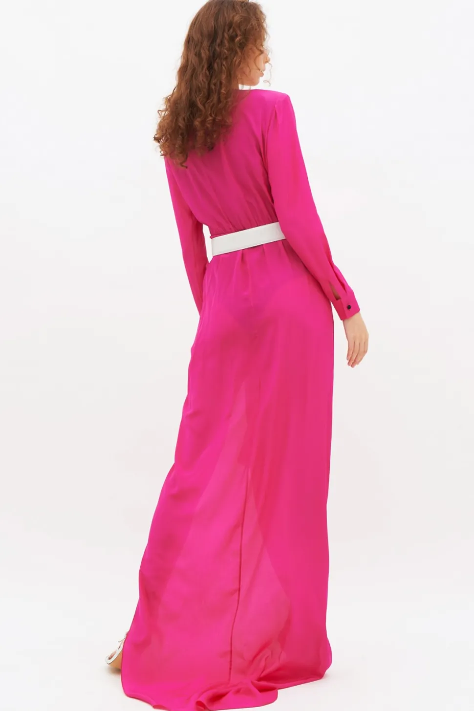 Abito lungo fucsia