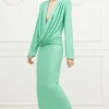 Abito lungo in paillettes