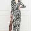 Abito lungo stampa zebra