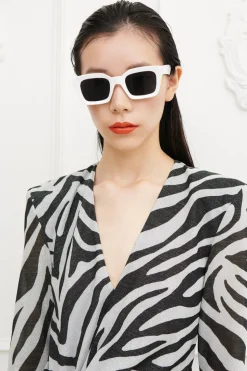 Abito lungo stampa zebra