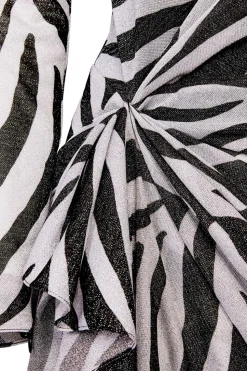 Abito lungo stampa zebra