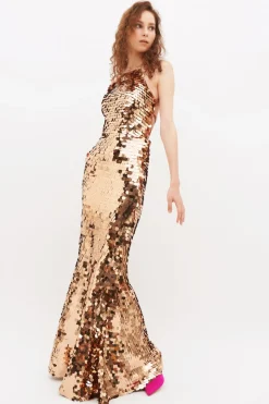 Abito maxi paillettes