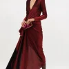 Abito metallizzato rosso