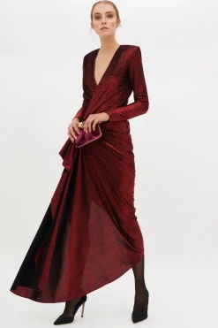 Abito metallizzato rosso