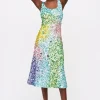 Abito midi con paillettes