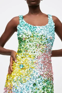 Abito midi con paillettes