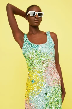 Abito midi con paillettes