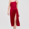 Abito monospalla rosso