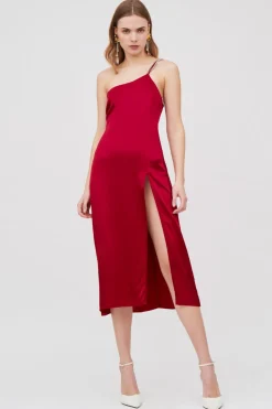 Abito monospalla rosso