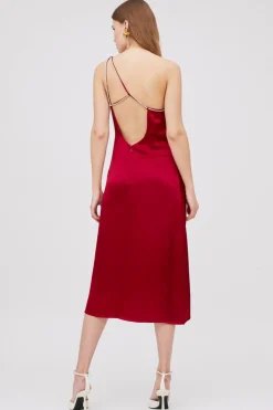 Abito monospalla rosso