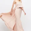 Abito nude con drappeggio
