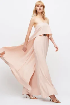 Abito nude con drappeggio