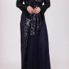 Abito paillettes blu