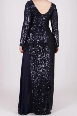 Abito paillettes blu