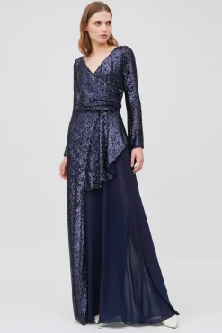 Abito paillettes blu