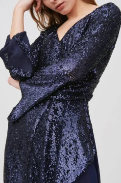 Abito paillettes blu