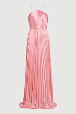 Abito plissè rosa
