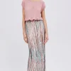 Abito rosa con paillettes