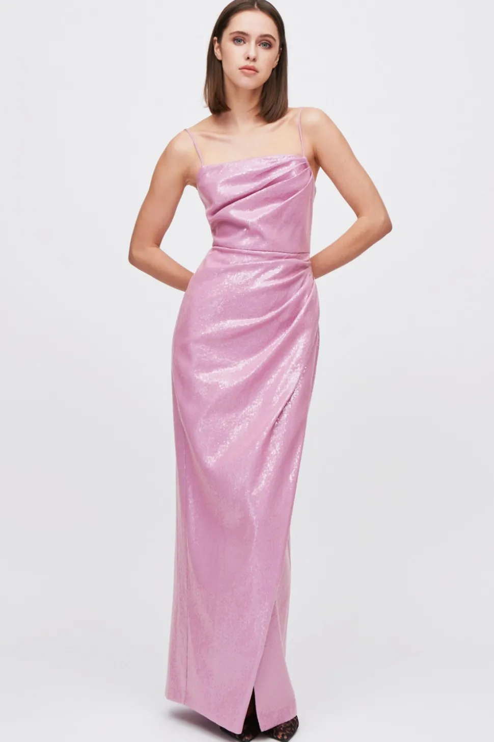 Abito rosa paillettes