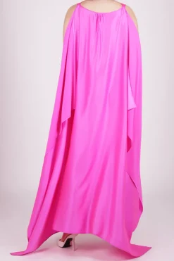 Abito smanicato fucsia