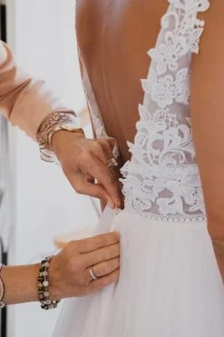 Abito tulle e macramè