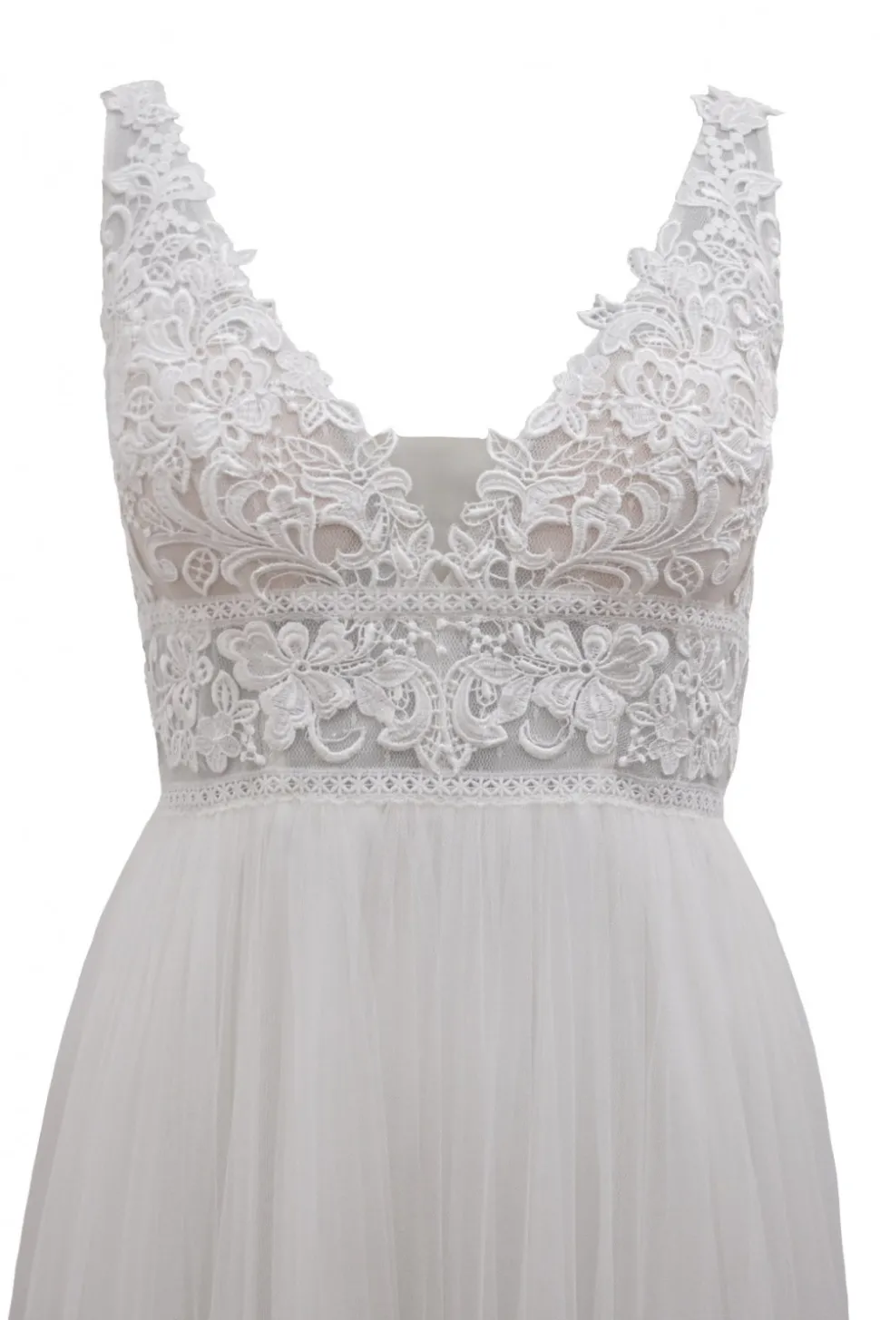 Abito tulle e macramè