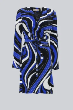 Abito wrap con stampa psichedelica