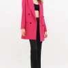 Blazer doppiopetto fucsia