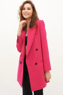 Blazer doppiopetto fucsia
