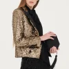Blazer in paillettes oro