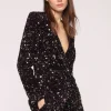 Blazer in velluto glitter
