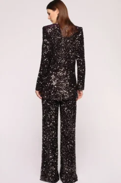 Blazer in velluto glitter
