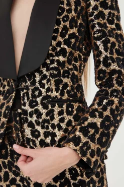 Blazer smoking leopardato