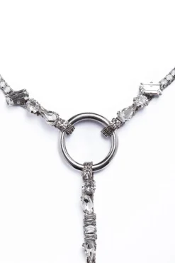 Bodychain argento e cristalli