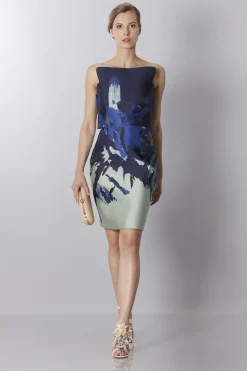 Bustier asimmetrico con stampa floreale