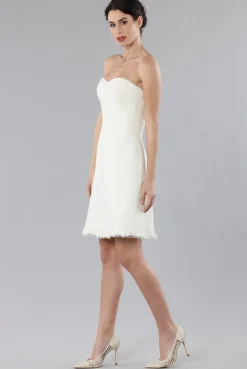 Bustier corto con gonna in pizzo