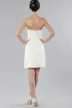 Bustier corto con gonna in pizzo
