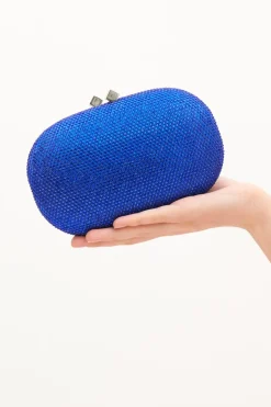 Clutch swarovski blu